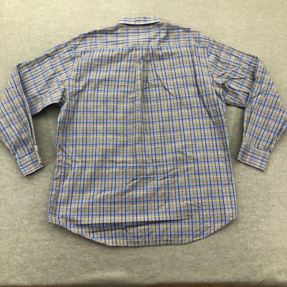 Scott Barber Button Down Shirt Mens Size XL Window Pane Plaid Long Sleeve - Picture 13 of 16